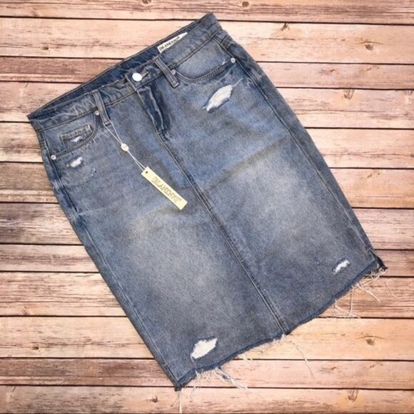 Blank NYC Denim Faithful Big Reveal Skirt Size 25 - Picture 2 of 6